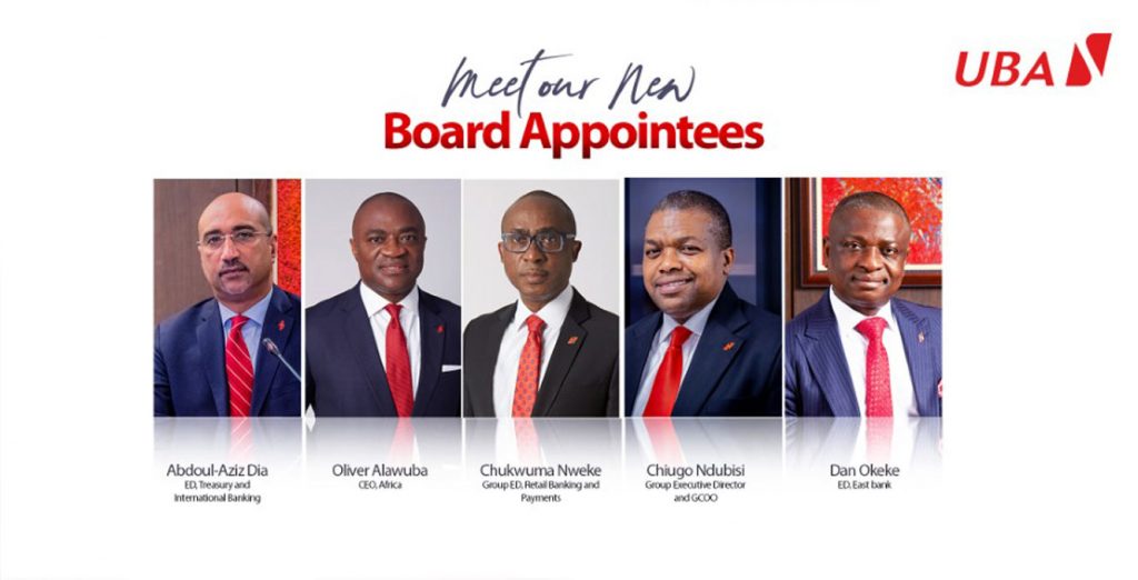 UBA announces new appointments of members of the Board and Africa Operations